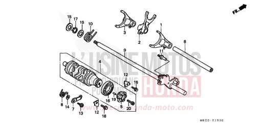 BARILLET DE SELECTION CB600FX de 1999